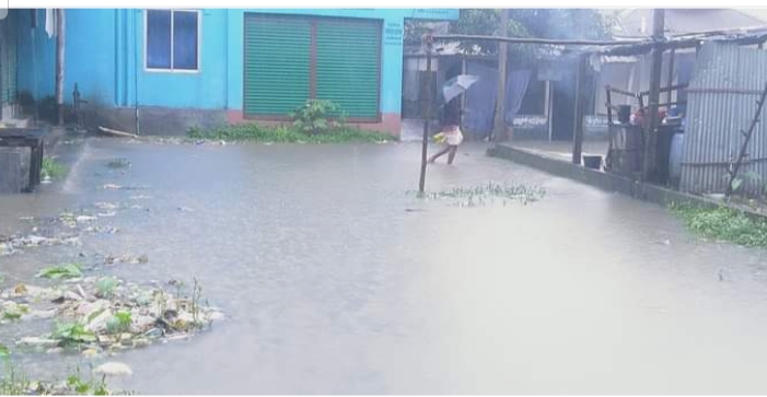 ফুলপুর পৌরসভায় একদিনের বৃষ্টিতেই পানিবন্দী হাজার মানুষ