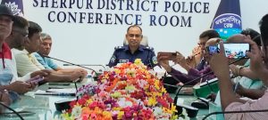 শেরপুরে সাংবাদিকদের সাথে নবাগত পুলিশ সুপারের মতবিনিময়